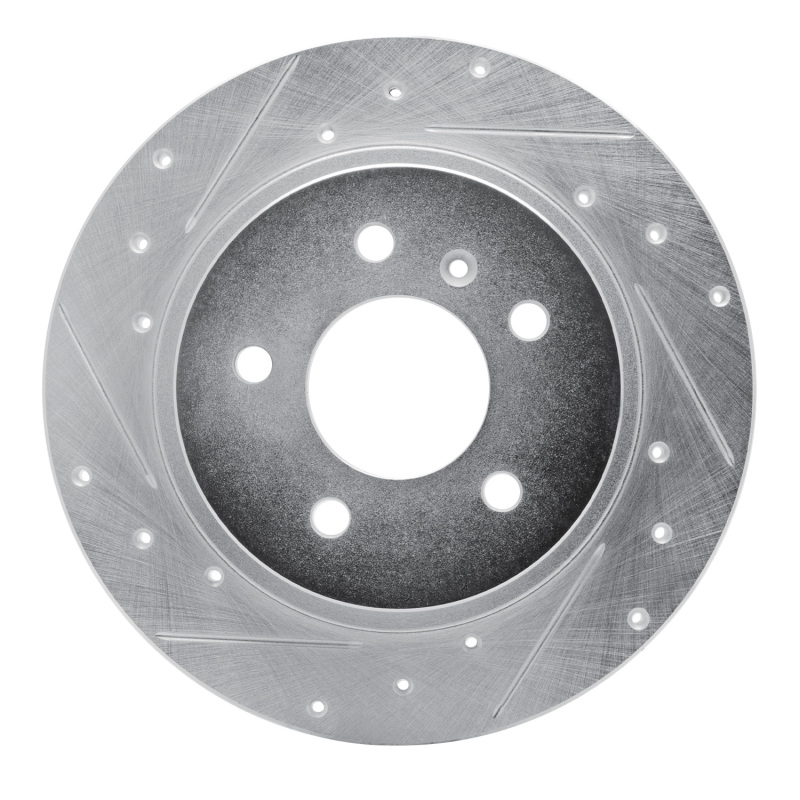 Buick Lucerne Brake Rotor (1) - Rear Left - R1 Concepts - Drilled & Slotted - Silver - `06-`11
